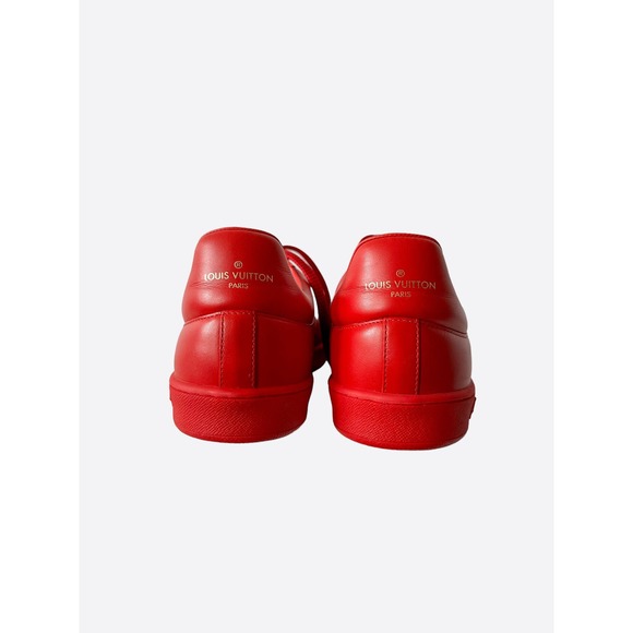 Louis Vuitton Red LV Stripe Luxembourg Trainers - Picture 4 of 7
